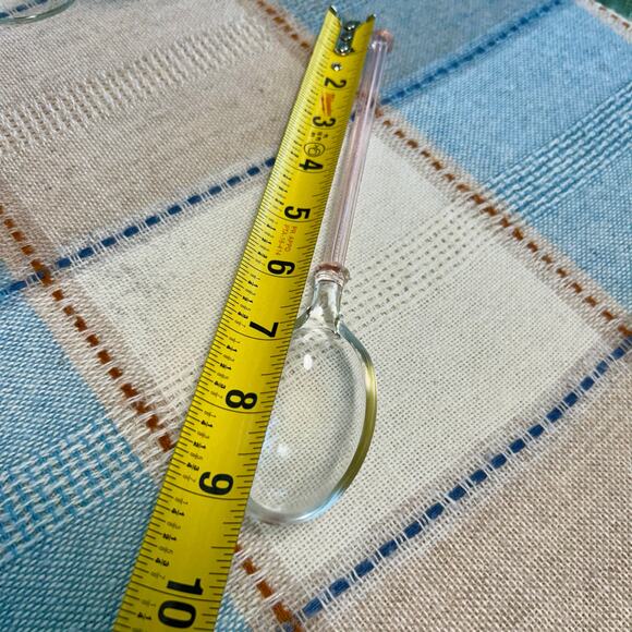 Vintage Glass Spoon with Pink Handle 9” - Picture 7 of 9